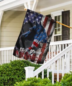 stay strong america patriotic horse flag 1209