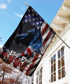 stay strong america patriotic horse flag 3921