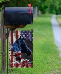 stay strong america patriotic horse flag 5384