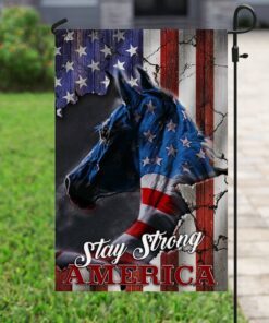 stay strong america patriotic horse flag 6506