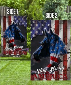 stay strong america patriotic horse flag 7256