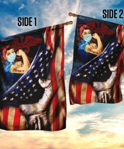 strong nurse. america us flag 2780