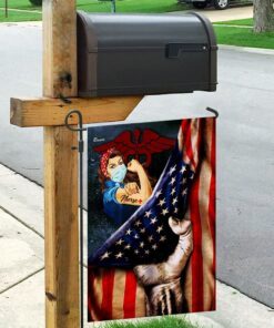 strong nurse. america us flag 3235