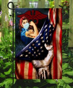 strong nurse. america us flag 4249