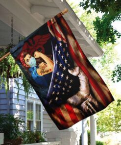 strong nurse. america us flag 5914