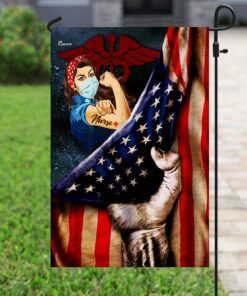 strong nurse. america us flag 6184