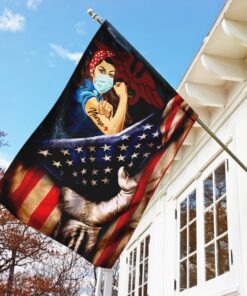 strong nurse. america us flag 7058