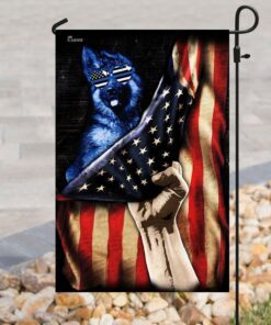 stunning police k9 dog flagwix™ american flag for indoor and outdoor uses 2547