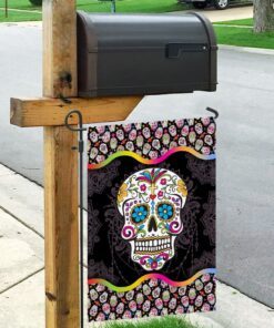 sugar skull mandala flag 1129