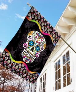 sugar skull mandala flag 1447