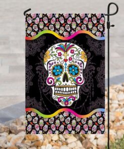 sugar skull mandala flag 7151