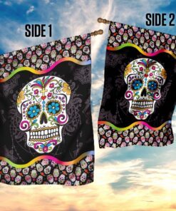 sugar skull mandala flag 8951