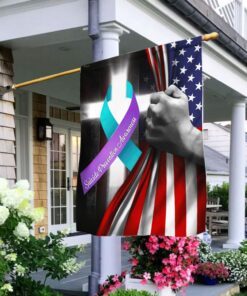Suicide Prevention Awareness Cross Flag QNN528Fv6