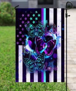 Suicide Prevention Faith Hope Love Flag
