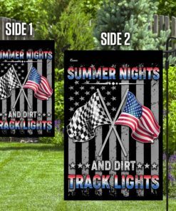 summer nights and dirt track lights flag 1467
