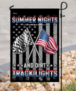 summer nights and dirt track lights flag 1712