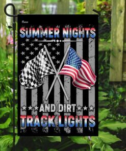 summer nights and dirt track lights flag 3286