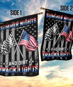 summer nights and dirt track lights flag 4734