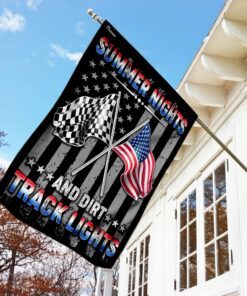 summer nights and dirt track lights flag 8620