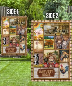 summertime harvest home decoration flag 8355