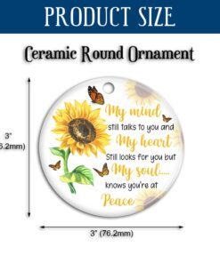 sunflower butterfly my soul knows you are at peace ceramic ornament mln657o 2280