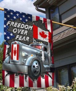 support freedom convoy 2022 flag freedom over fear ddh3313f 3468