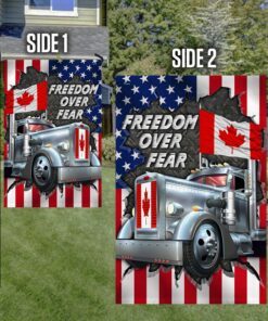 support freedom convoy 2022 flag freedom over fear ddh3313f 5124