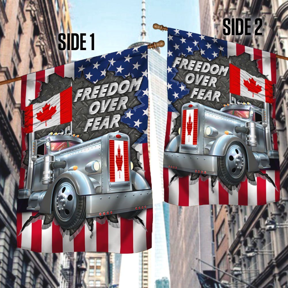 Support Freedom Convoy 2022 Flag Freedom Over Fear DDH3313F - Image 2