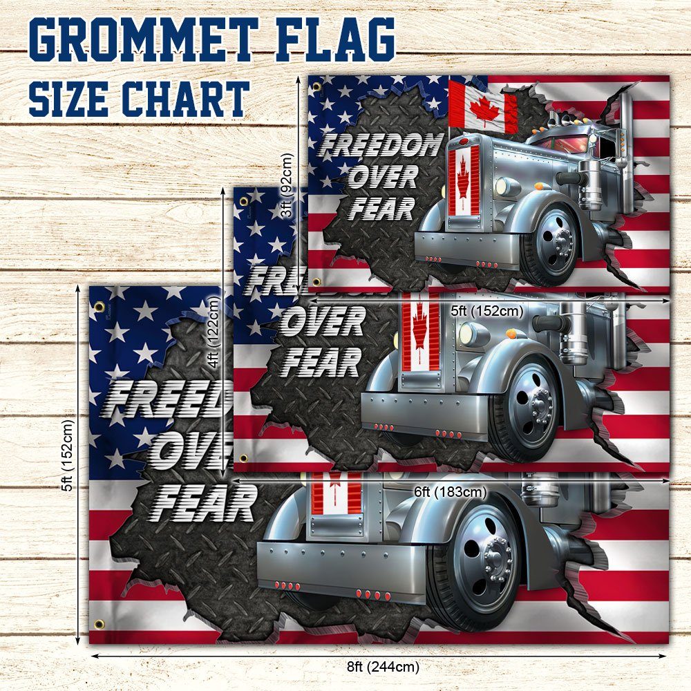 Support Freedom Convoy 2022 Grommet Flag Freedom Over Fear DDH3313GF - Image 5