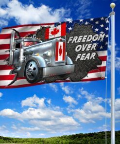 support freedom convoy 2022 grommet flag freedom over fear ddh3313gf 6188