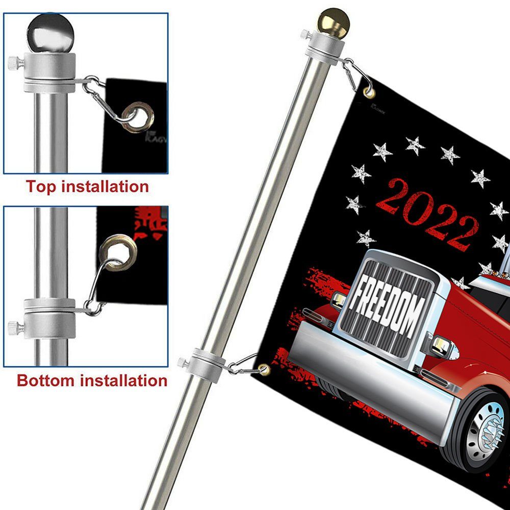 Support Freedom Convoy 2022 Grommet Flag Trucking Against Tyranny DHP3314GF - Image 7