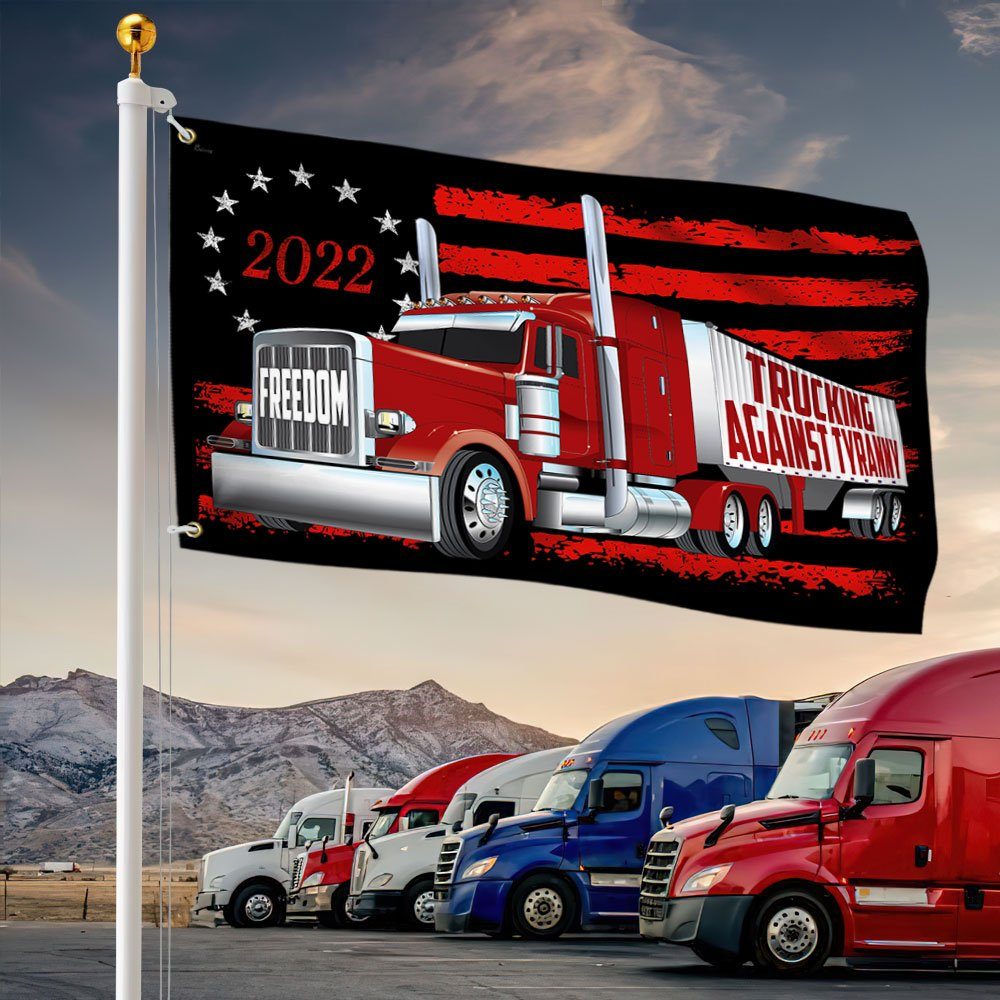 Support Freedom Convoy 2022 Grommet Flag Trucking Against Tyranny DHP3314GF - Image 4