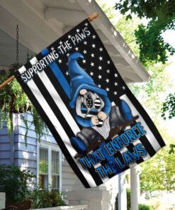 supporting the paws that enforce the laws gnome flag 7569