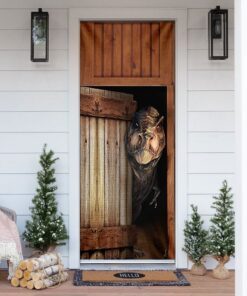 T-Rex Vintage Wood Door Cover