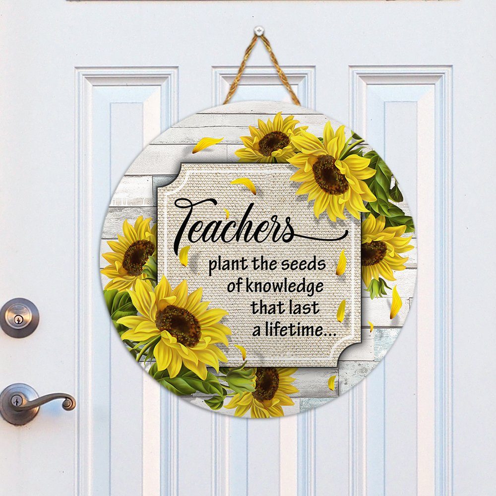 Teacher Door Sign. Back To School Door Sign. Teacher Plans The Seeds Of Knowledge That Last A Lifetime LNT433WD - Image 6