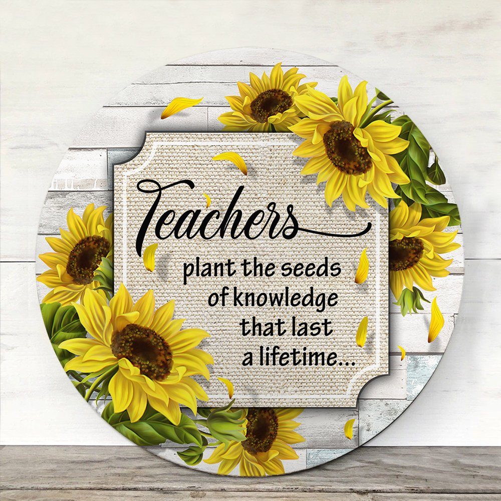 Teacher Door Sign. Back To School Door Sign. Teacher Plans The Seeds Of Knowledge That Last A Lifetime LNT433WD - Image 2
