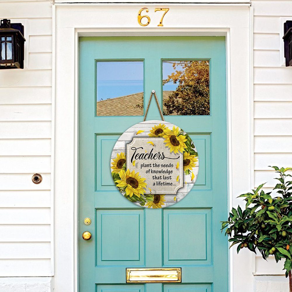 Teacher Door Sign. Back To School Door Sign. Teacher Plans The Seeds Of Knowledge That Last A Lifetime LNT433WD - Image 4
