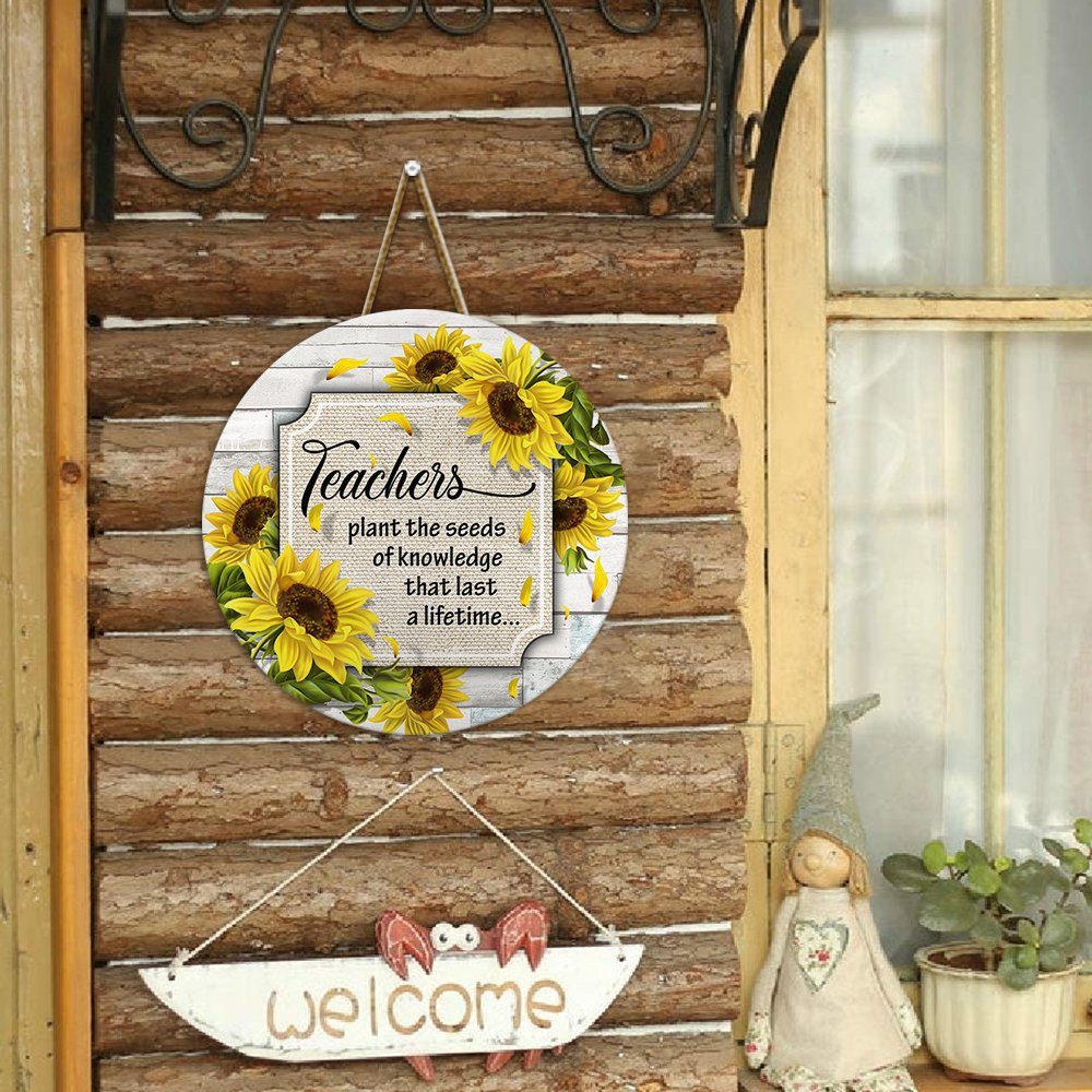 Teacher Door Sign. Back To School Door Sign. Teacher Plans The Seeds Of Knowledge That Last A Lifetime LNT433WD - Image 5