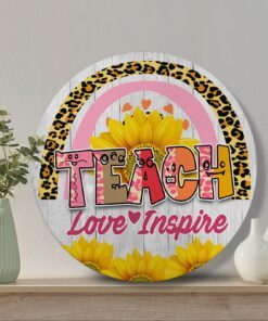 teacher door sign back to school teach love inspire lnt436wd 7651