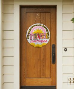 teacher door sign back to school teach love inspire lnt436wd 8750