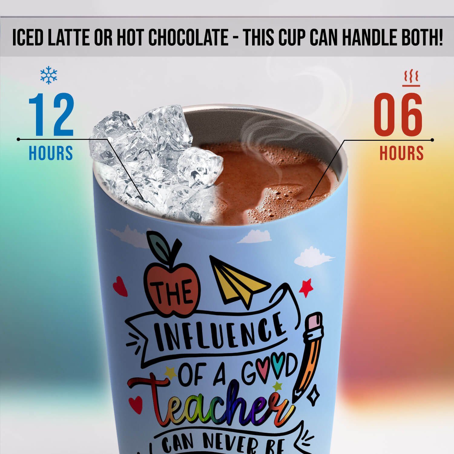 Teacher Tumbler 20oz The Influence Of A Good Teacher Can Never Be Erased LNT531TUv6 - Image 3