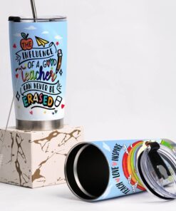 teacher tumbler 20oz the influence of a good teacher can never be erased lnt531tuv6 6381