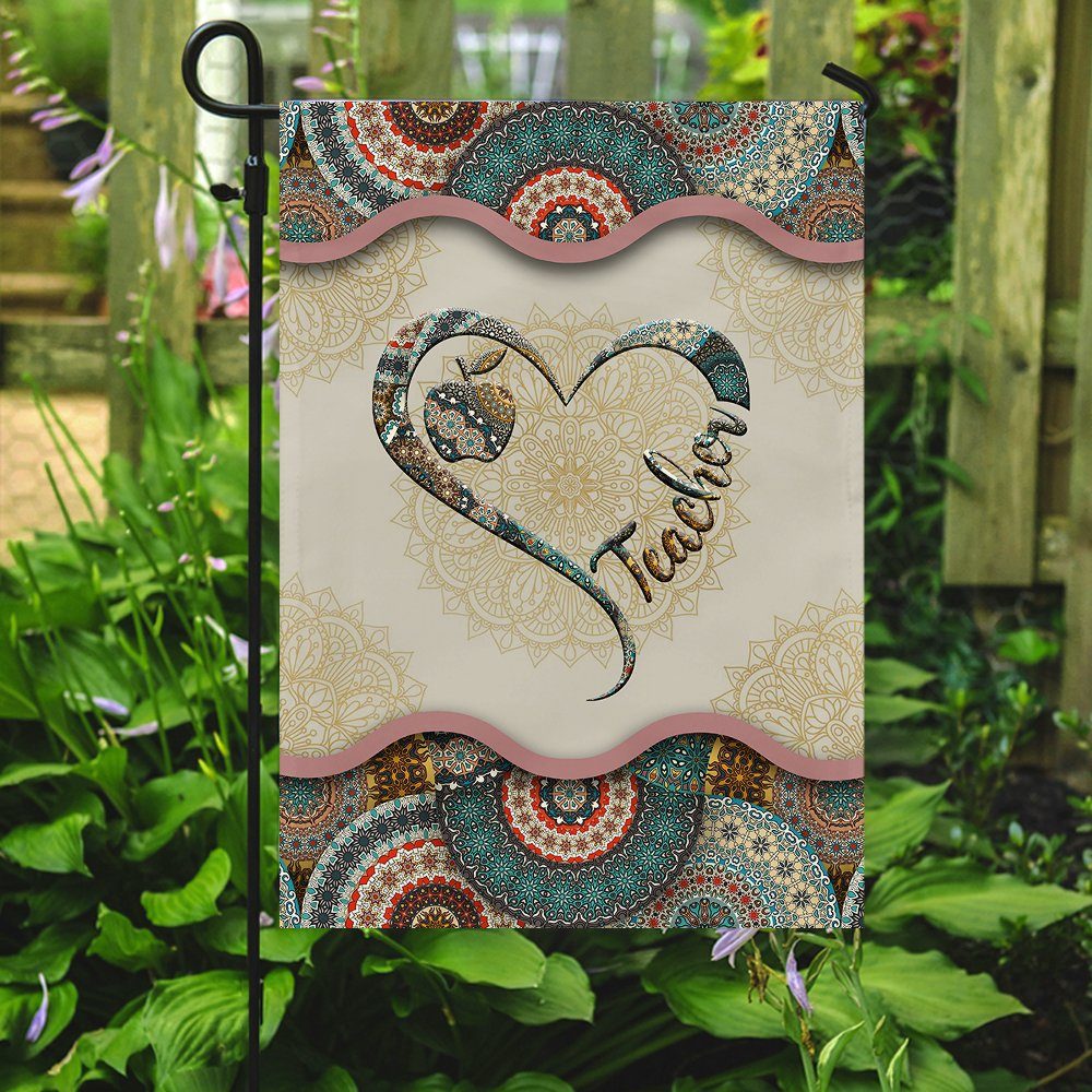 Teacher Vintage Mandala Flag - Image 7