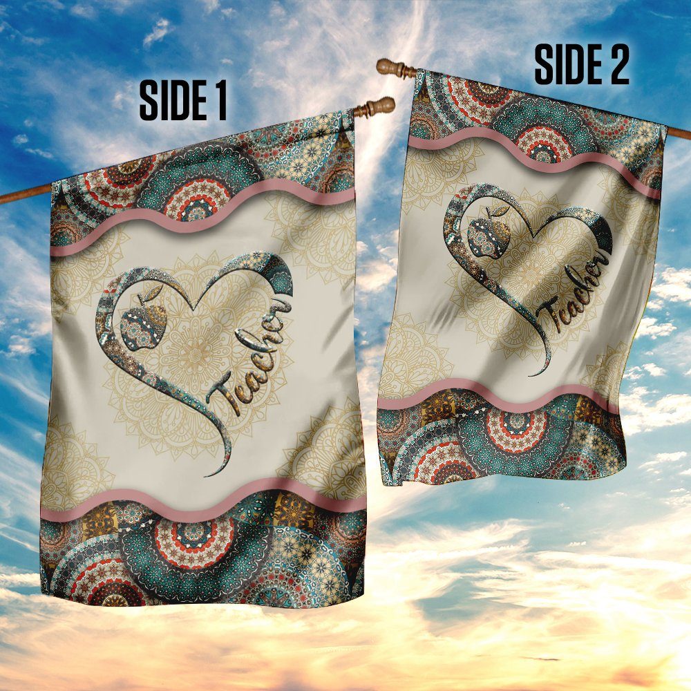 Teacher Vintage Mandala Flag - Image 5