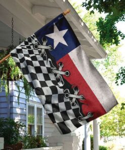 texas and dirt track racing flag 4716