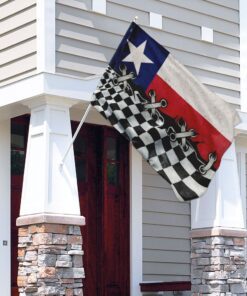 texas and dirt track racing flag 8895