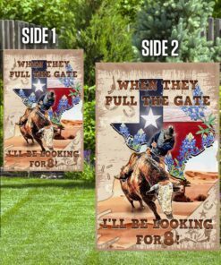 texas bull riding flag 1355