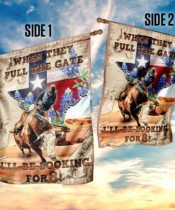 texas bull riding flag 6540