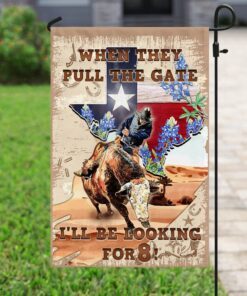 Texas Bull Riding Flag