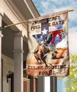 texas bull riding flag 8474